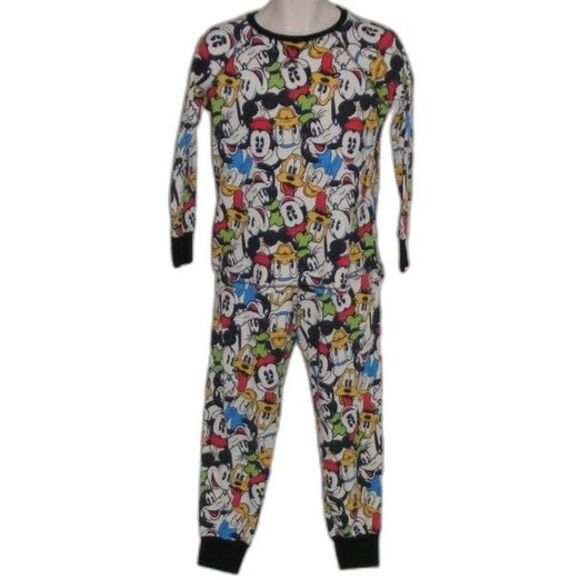 DISNEY Thermals, M, 2pc Top/Bottom, Faces all over, Multicolor - Picture 2 of 8